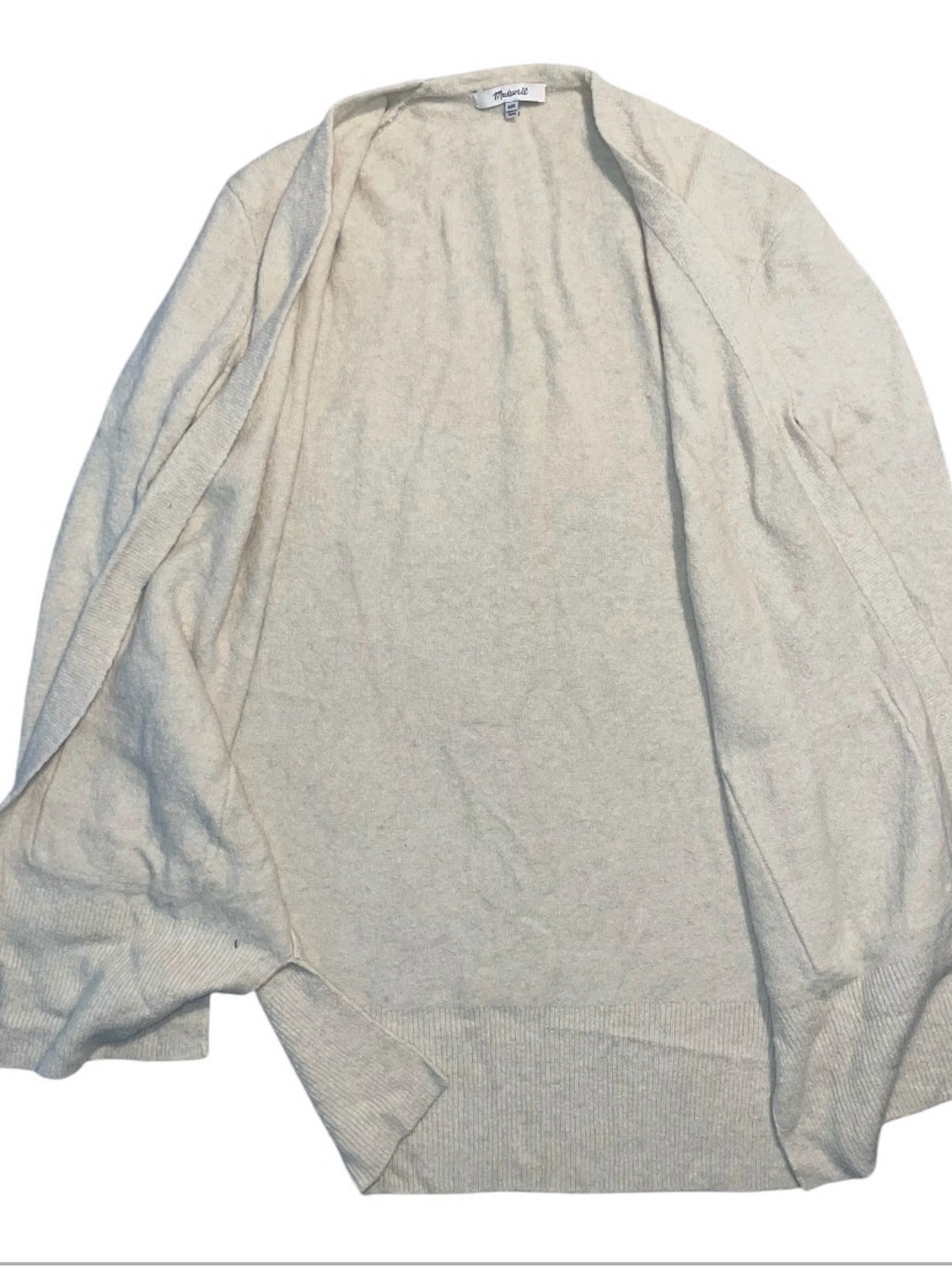 Madewell Light Gray Open-Front Women's Cardigan Sweater - Picture 6 of 9